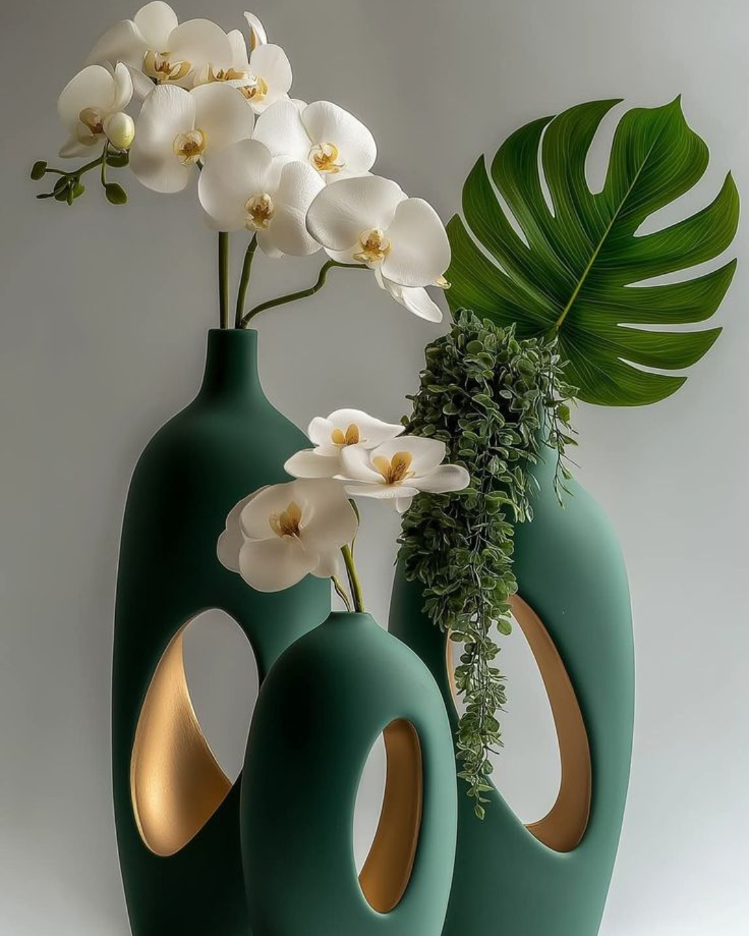 Elegant Green Ceramic Decorative